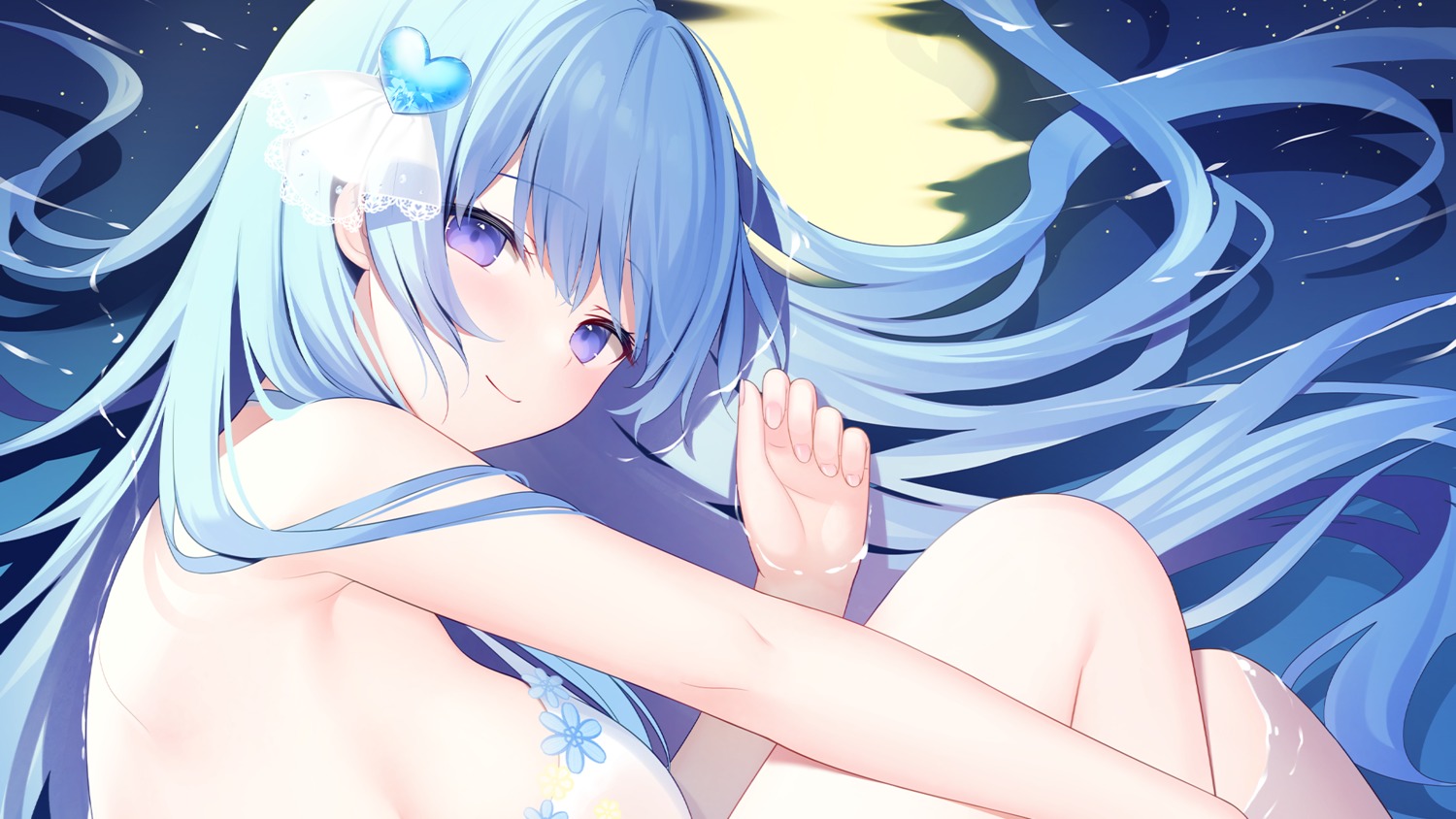 bikini_top emori_miku_project miko_92 swimsuits wallpaper wet