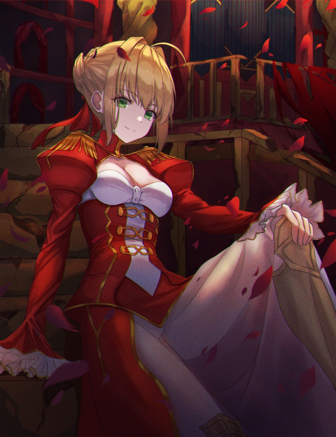 armor bj8103 fate/extra fate/grand_order fate/stay_night pantsu saber_extra see_through skirt_lift