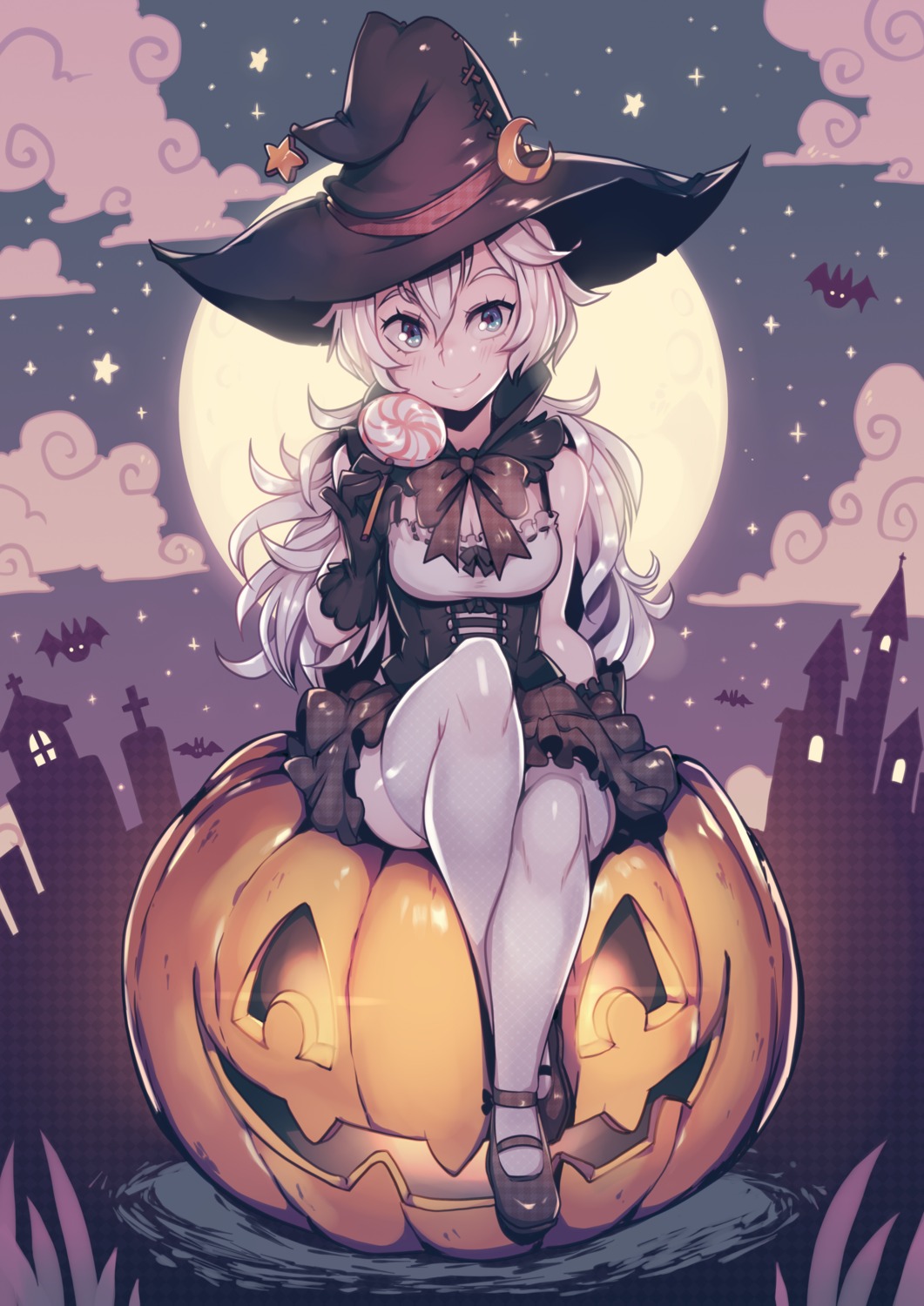 cleavage halloween parororo thighhighs witch