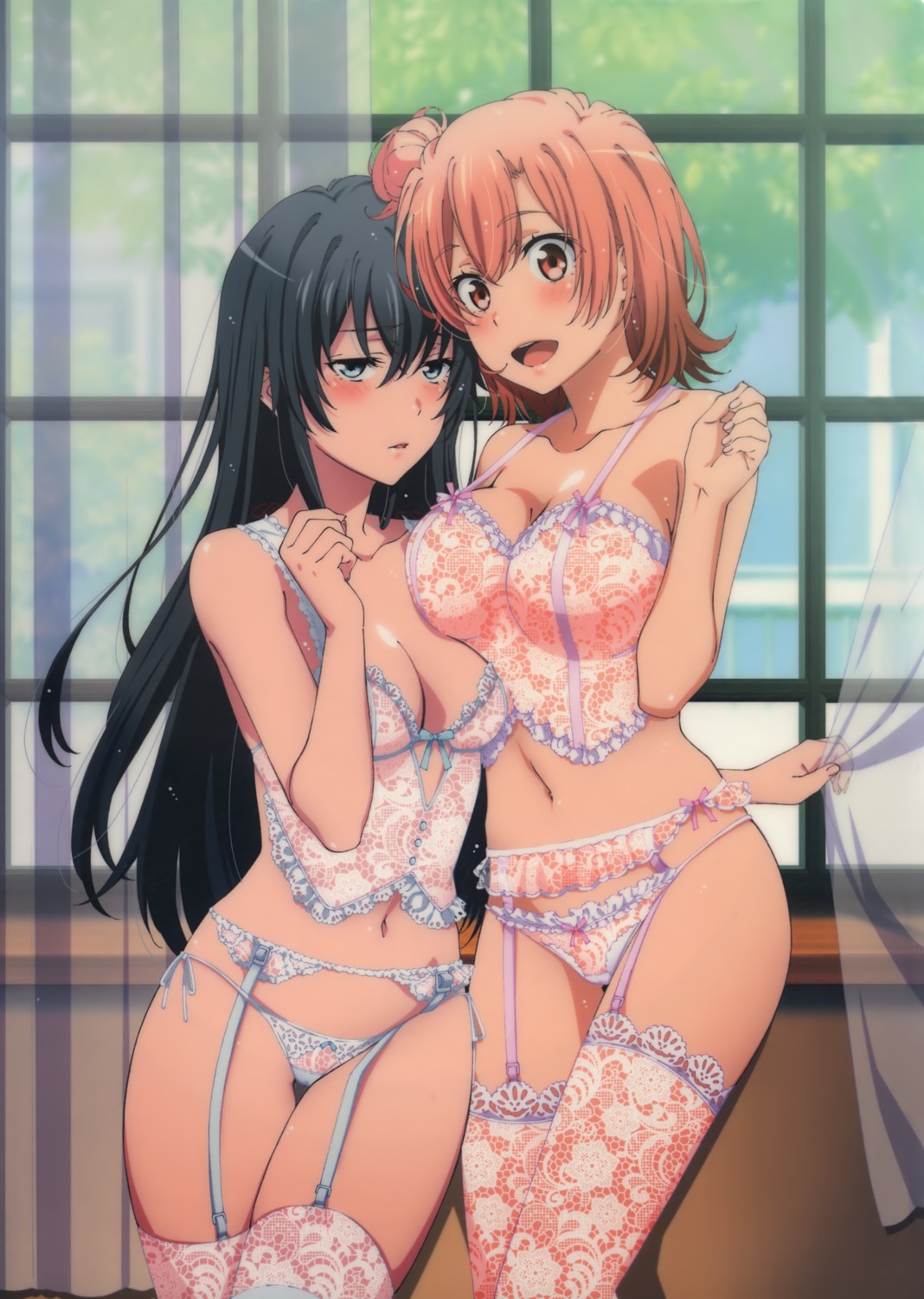 garter_belt lingerie pantsu stockings string_panties tagme thighhighs yahari_ore_no_seishun_lovecome_wa_machigatteiru. yuigahama_yui yukinoshita_yukino