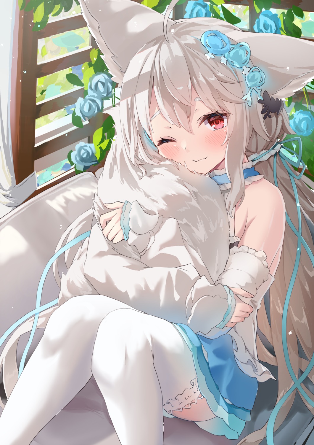 animal_ears maccya tail thighhighs