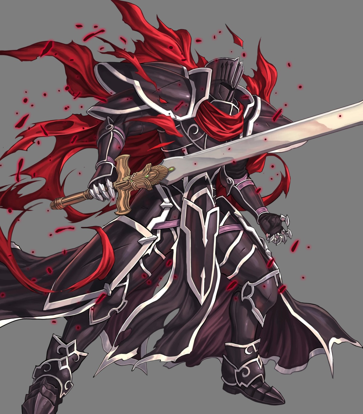 armor fire_emblem fire_emblem:_souen_no_kiseki fire_emblem_heroes izuka_daisuke nintendo shikkoku_no_kishi sword torn_clothes transparent_png zelgius