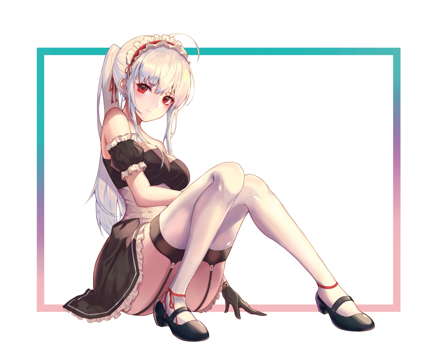dal_song heels maid stockings thighhighs