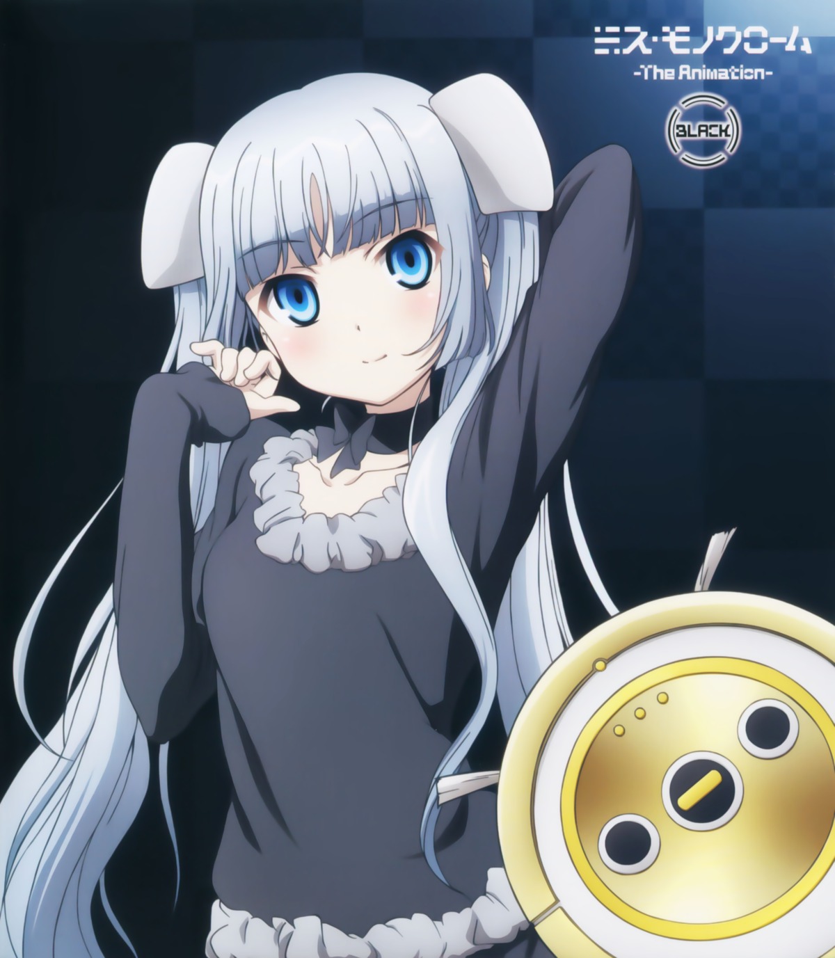 disc_cover dress miss_monochrome miss_monochrome_(character) ruuchan