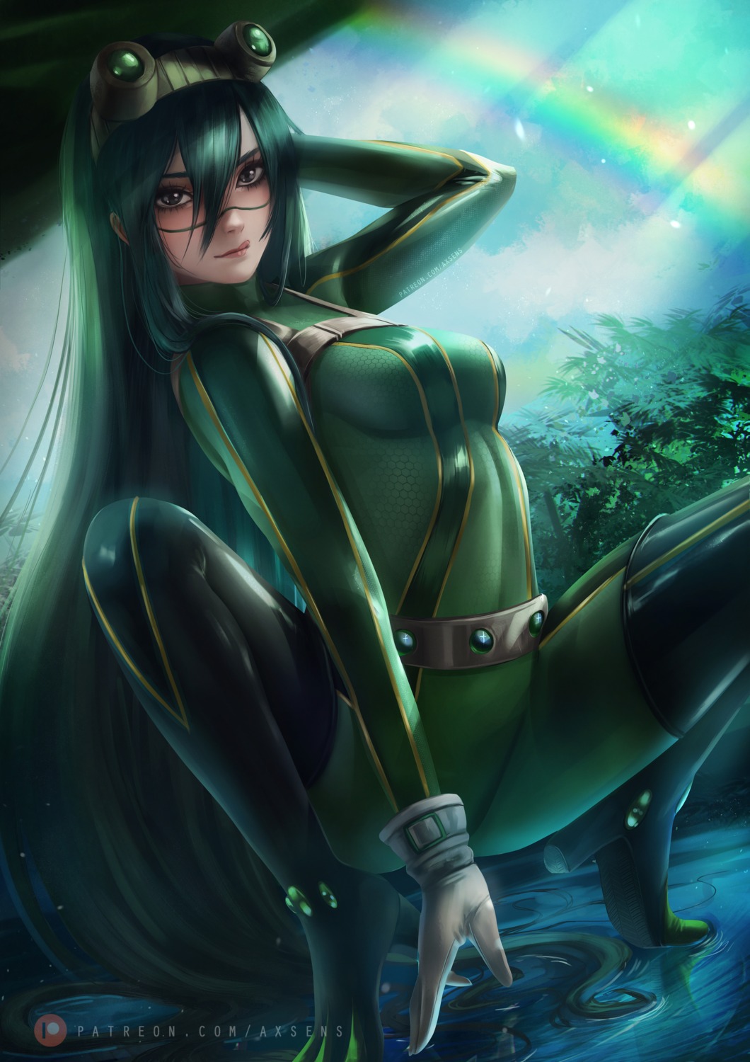 asui_tsuyu axsens bodysuit boku_no_hero_academia heels