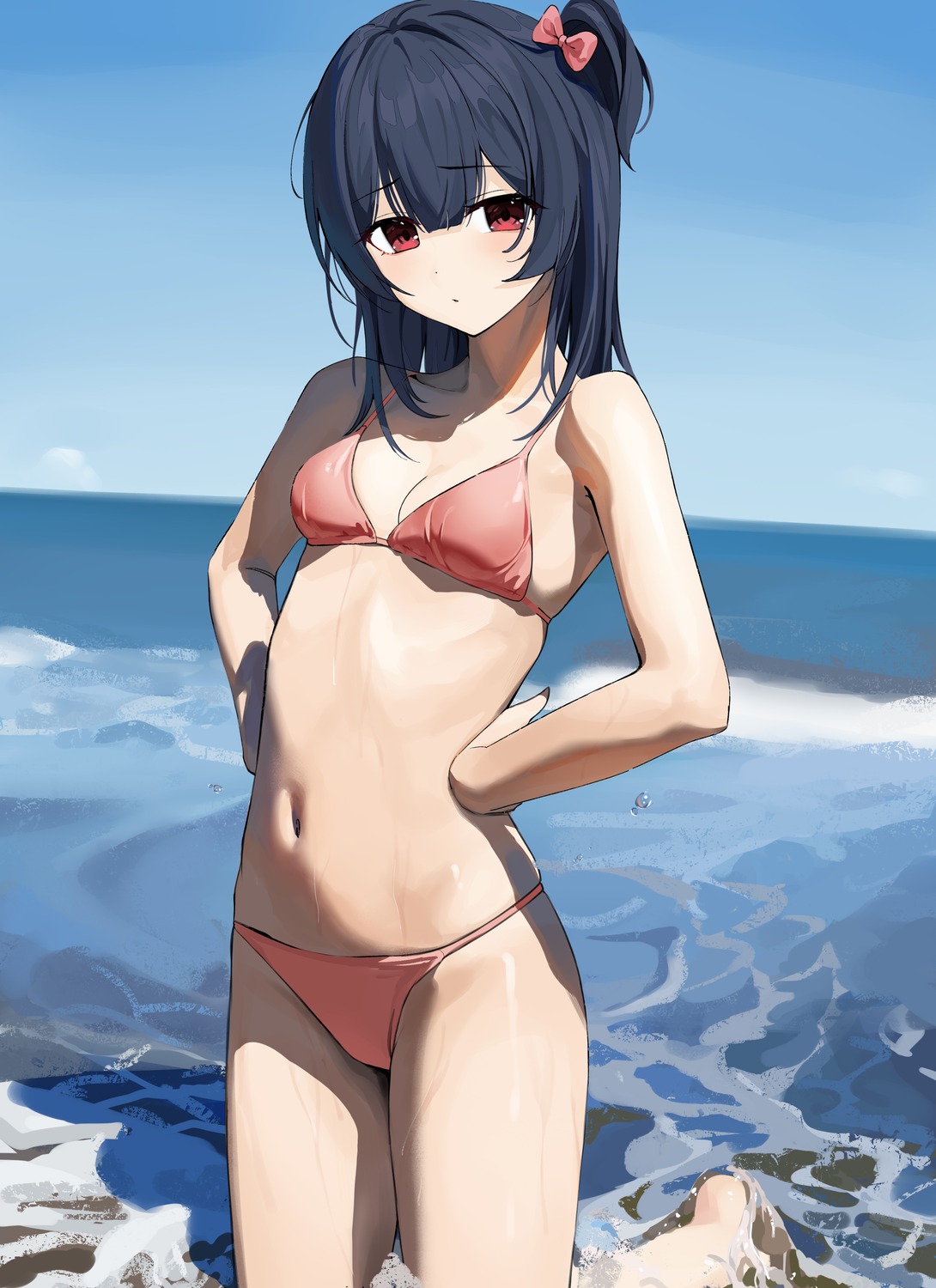 bikini gin00 morino_rinze swimsuits the_idolm@ster the_idolm@ster_shiny_colors wet