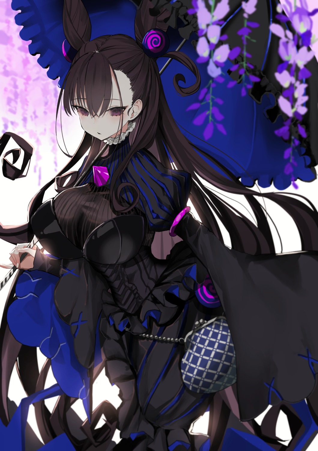 dress fate/grand_order murasaki_shikibu_(fate) naruwe umbrella