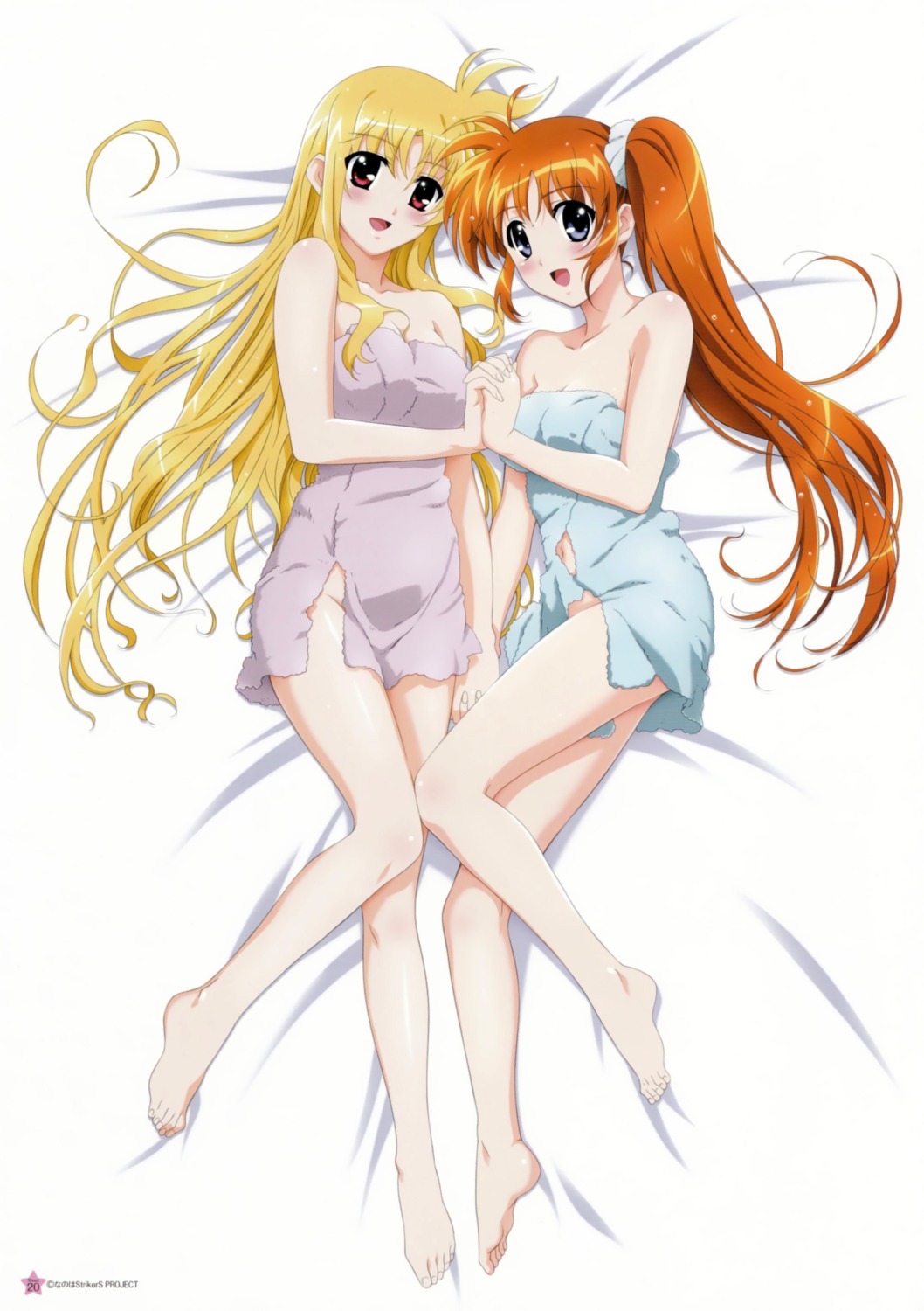 fate_testarossa mahou_shoujo_lyrical_nanoha mahou_shoujo_lyrical_nanoha_strikers okuda_yasuhiro takamachi_nanoha towel