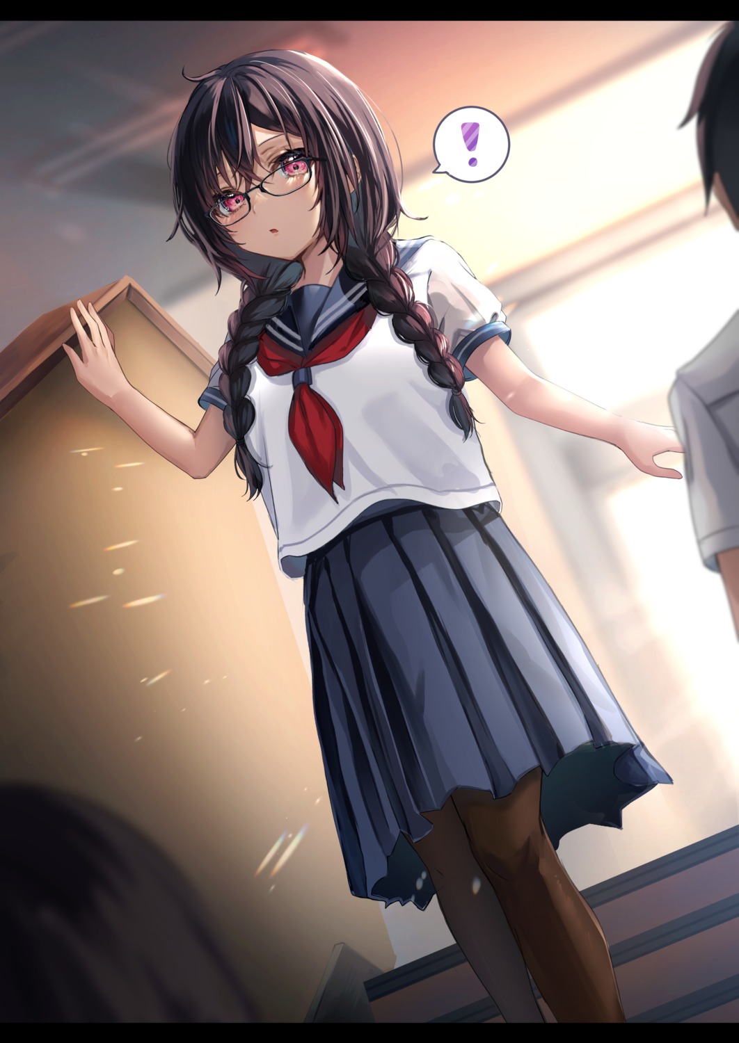 megane pantyhose seifuku yufou