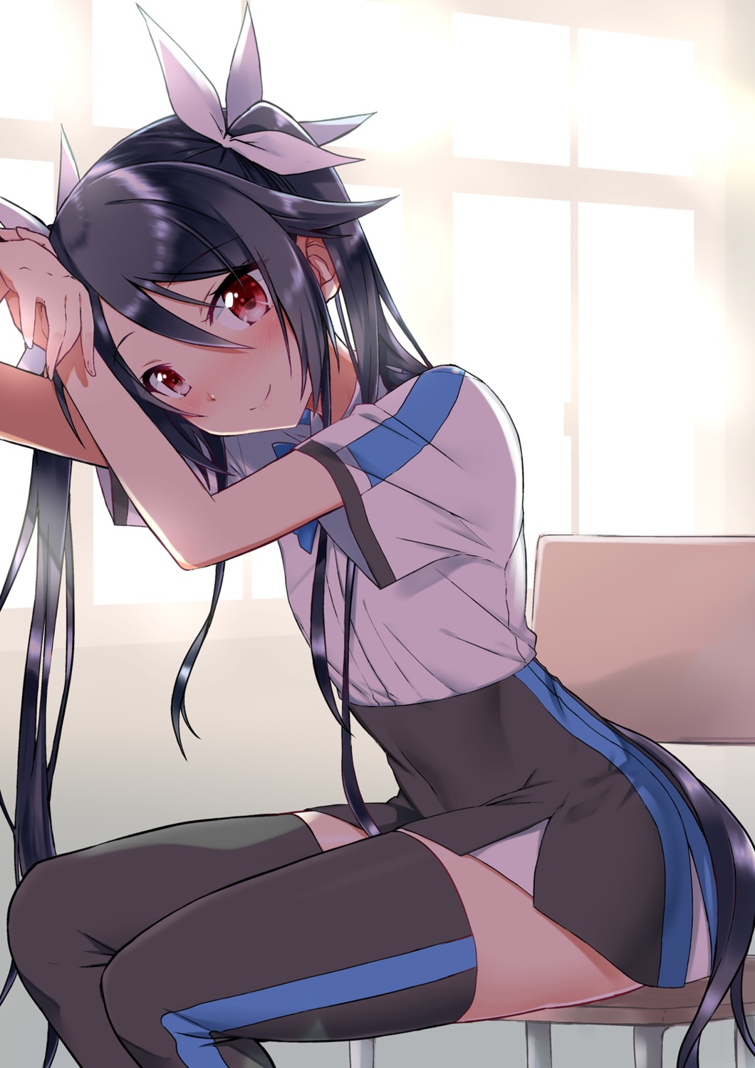 ore_twintail_ni_narimasu seifuku skirt_lift thighhighs tsube_aika yuto