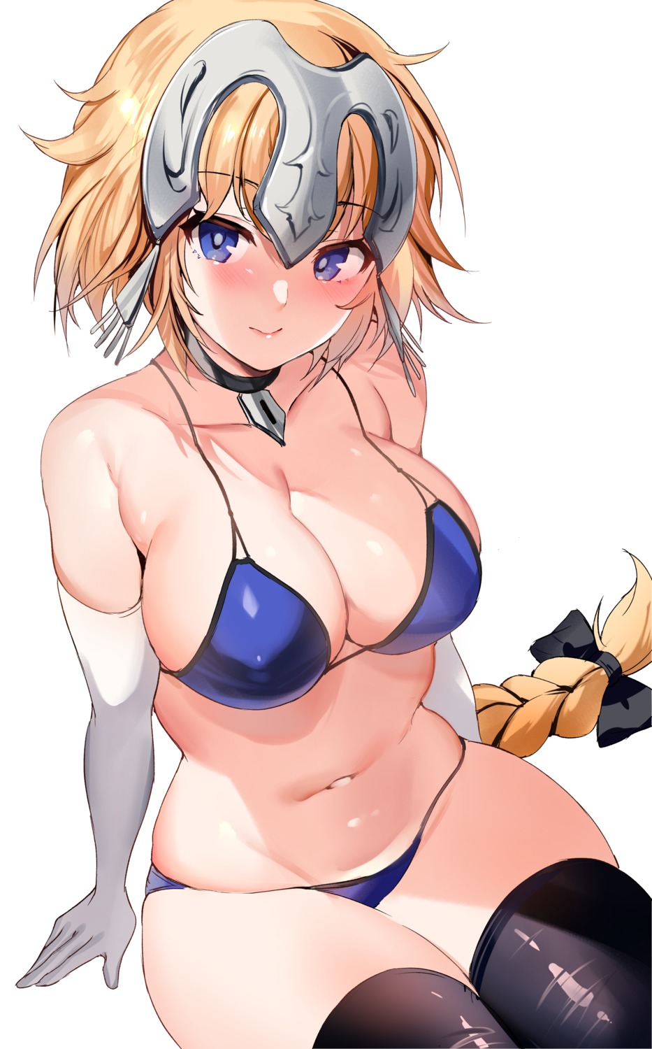 bikini erect_nipples fate/grand_order jeanne_d'arc jeanne_d'arc_(fate) swimsuits thighhighs zerocat