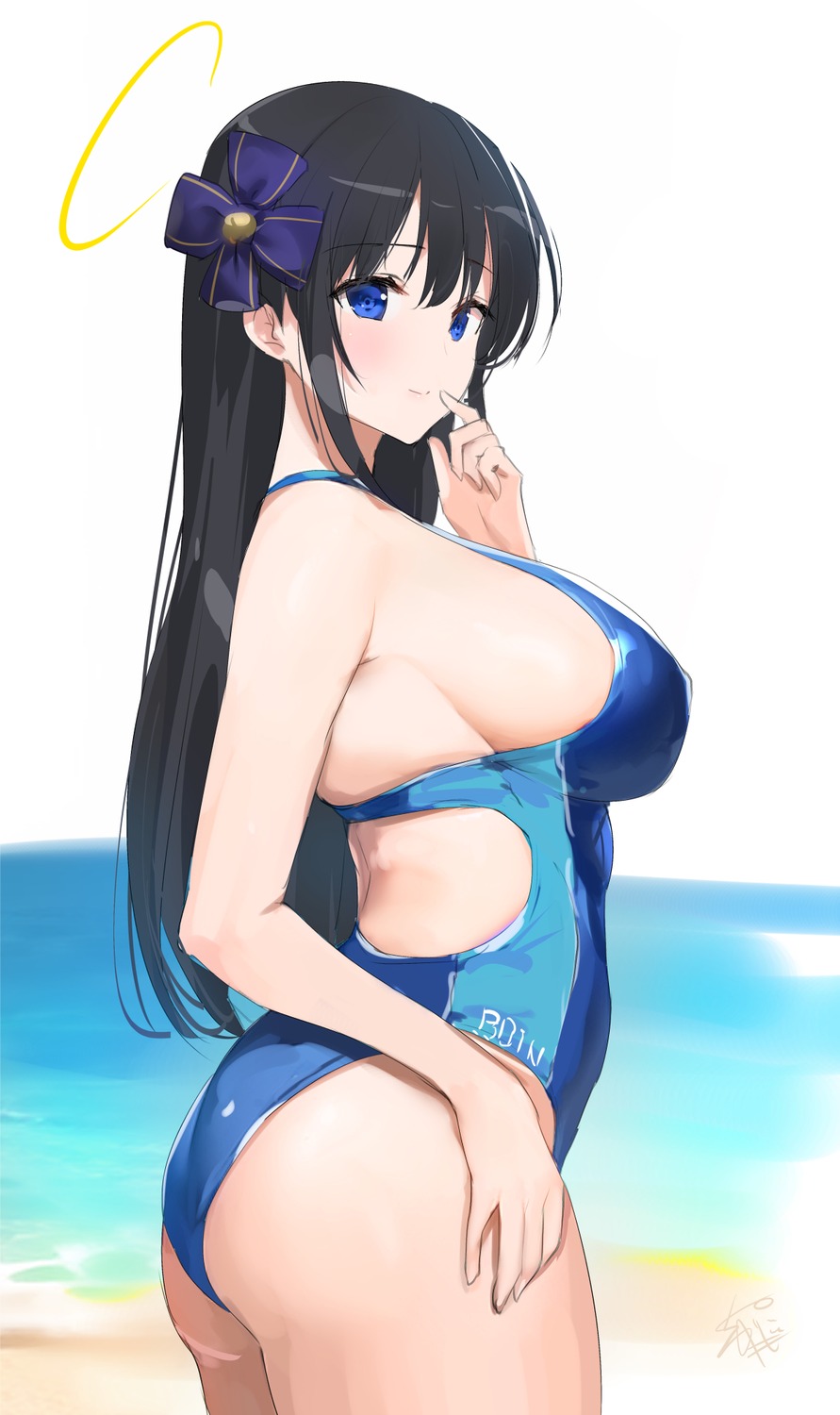 angel ass erect_nipples ryouki_(senran_kagura) swimsuits yaegashi_nan