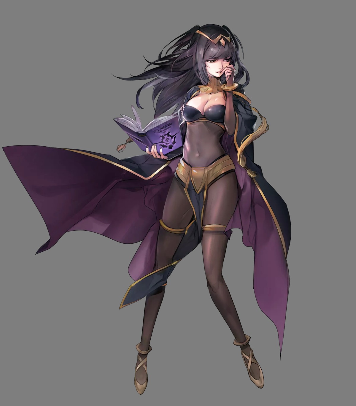 bodysuit cleavage fire_emblem fire_emblem_heroes fire_emblem_kakusei garter nintendo pantyhose see_through tharja transparent_png zis