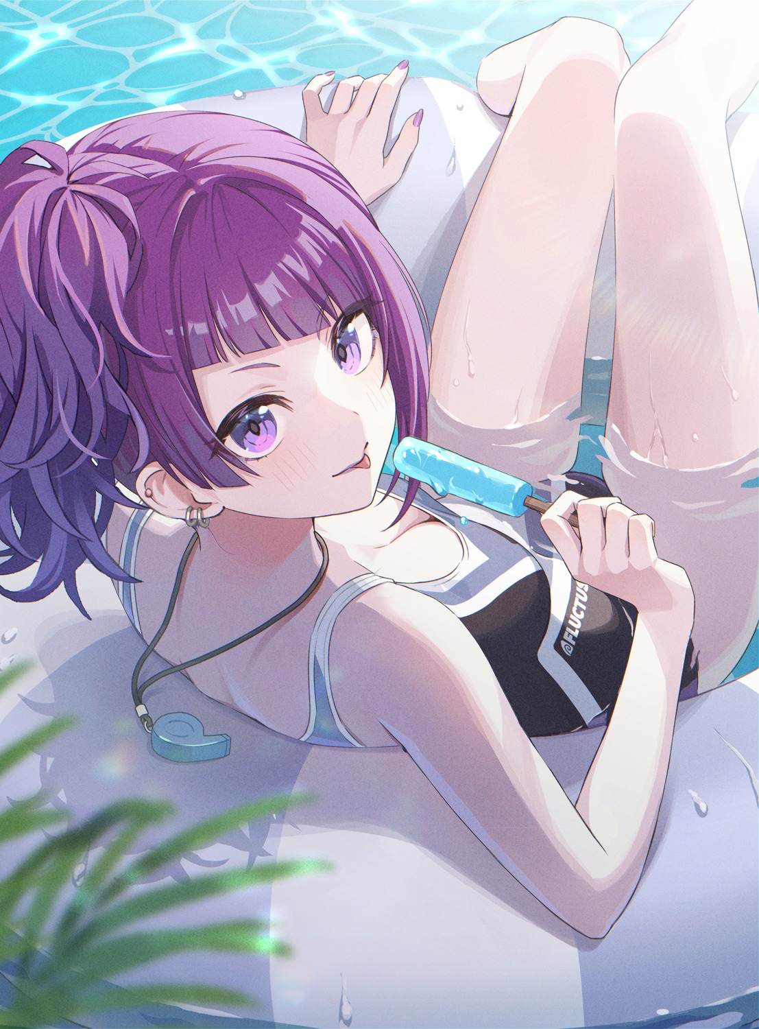 momoimon swimsuits tanaka_mamimi the_idolm@ster the_idolm@ster_shiny_colors wet