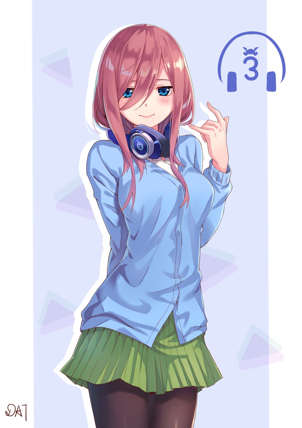 5-toubun_no_hanayome da-cart headphones nakano_miku pantyhose seifuku sweater