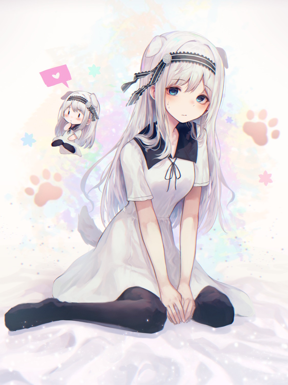 animal_ears chibi darang kaguya-sama_wa_kokurasetai_~tensai-tachi_no_renai_zunousen~ pantyhose seifuku shirogane_kei