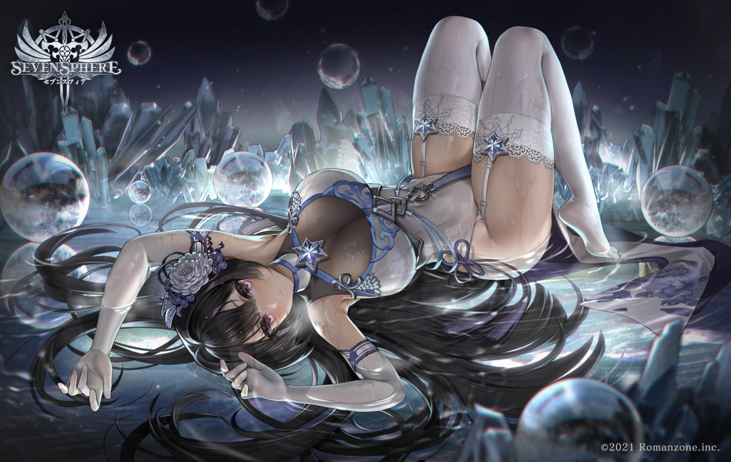 leotard see_through seven_sphere stockings thighhighs wet zjsstc