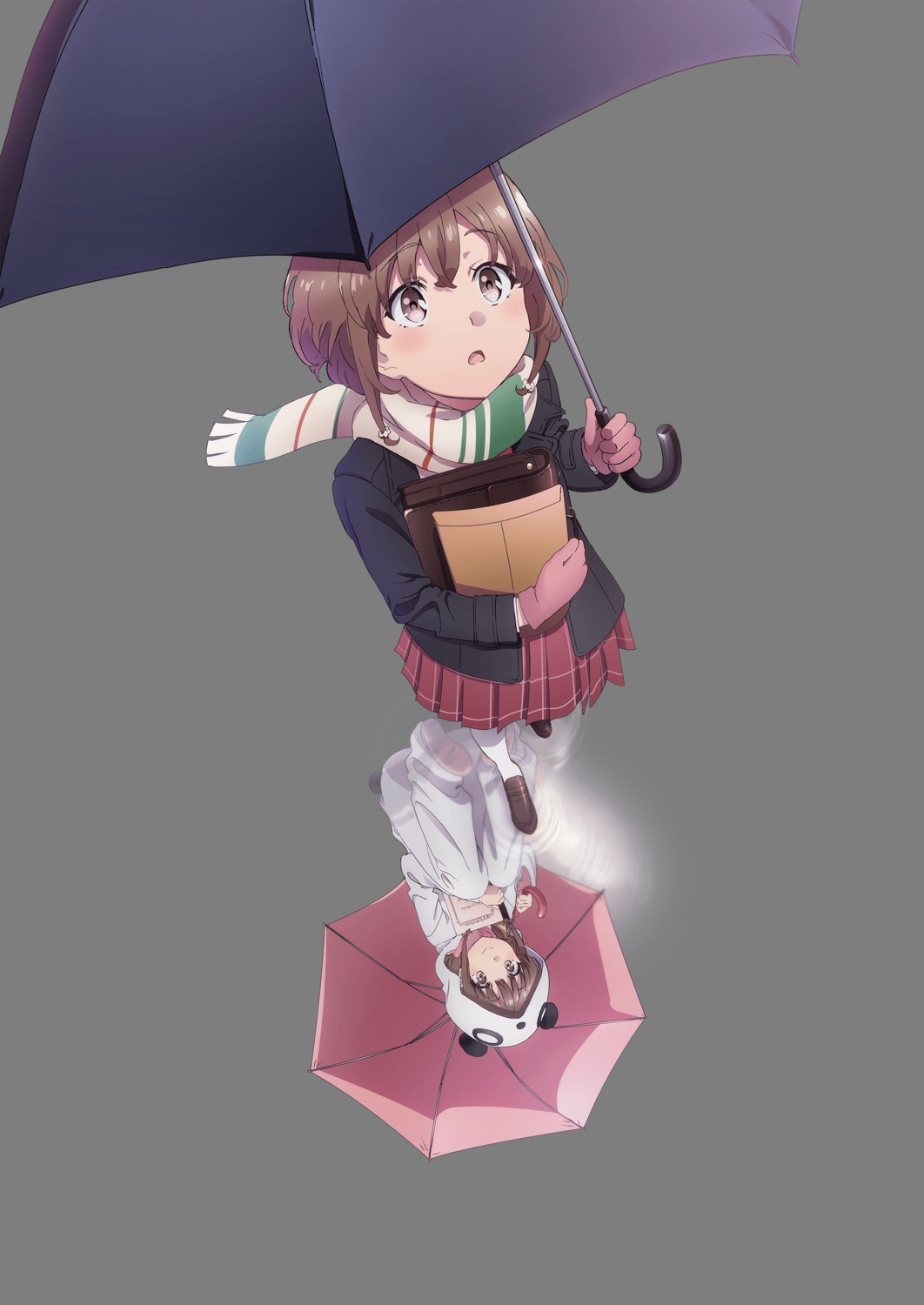 azusagawa_kaede pajama seifuku seishun_buta_yarou tagme transparent_png umbrella