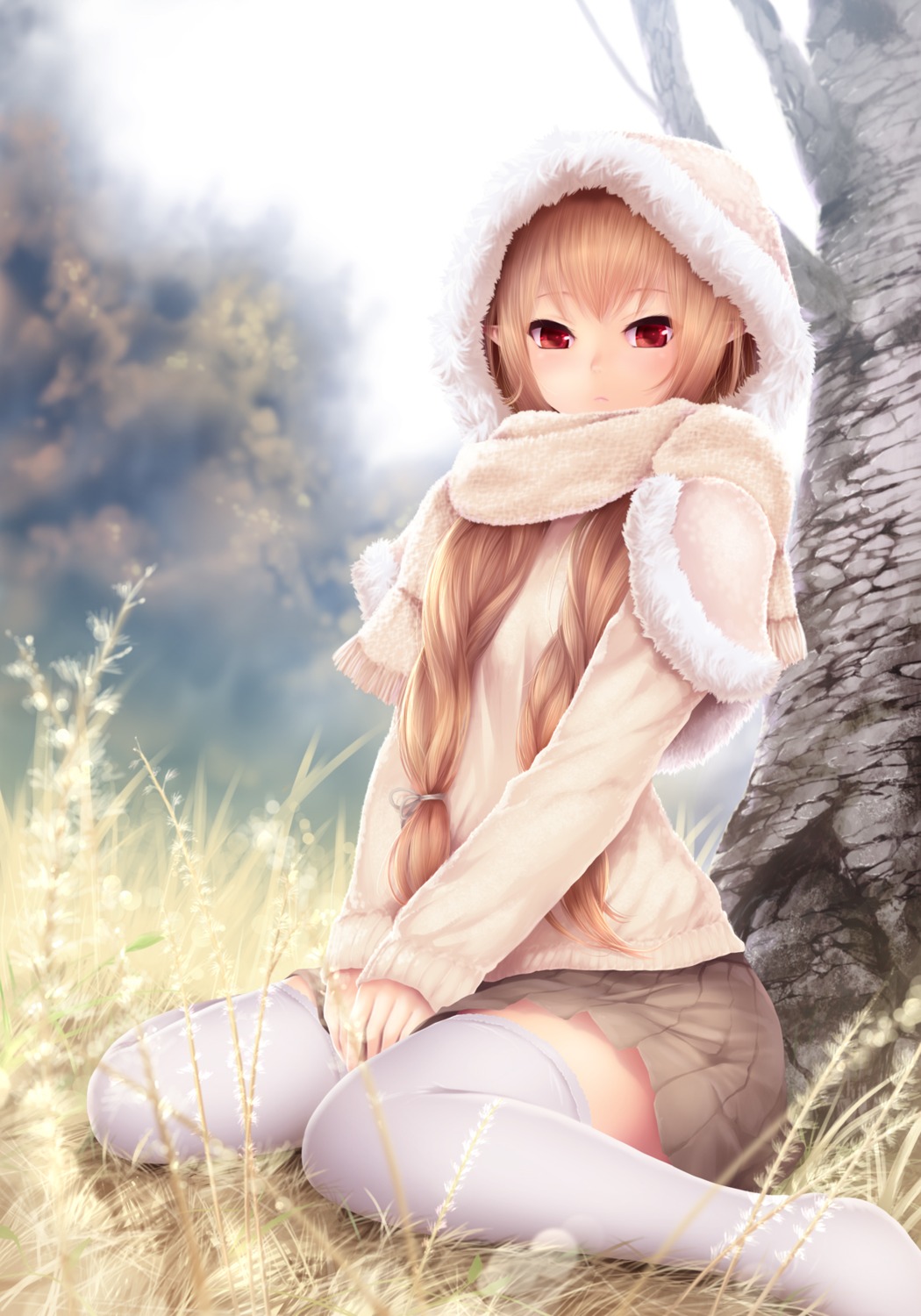 cait elf pointy_ears thighhighs