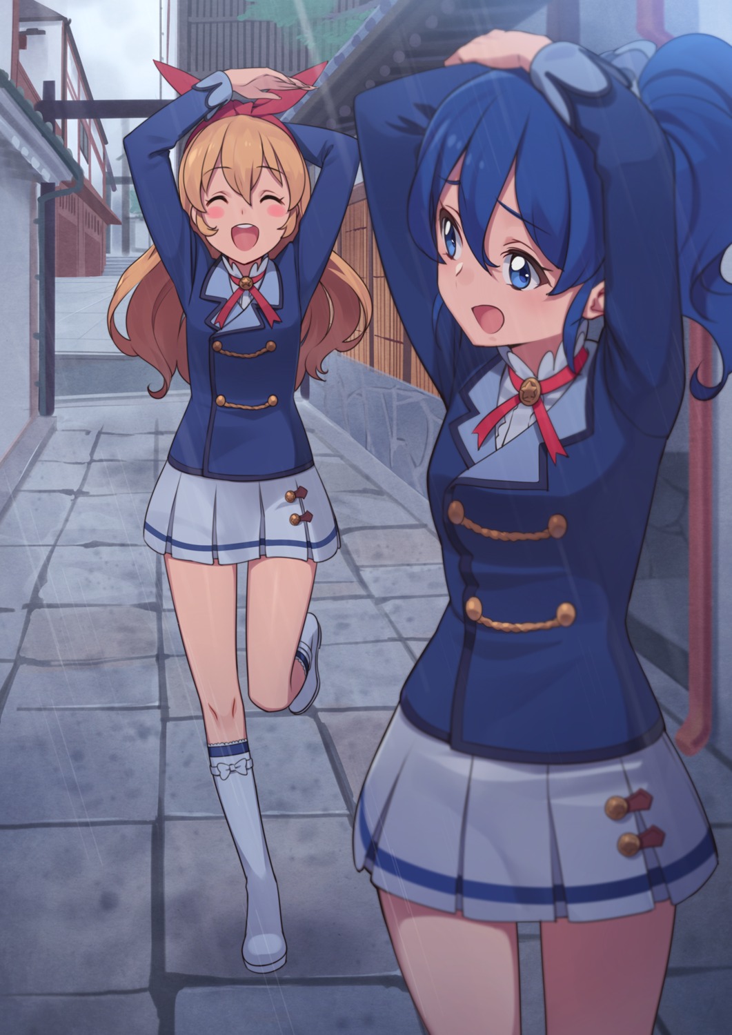 aikatsu! hoshimiya_ichigo kamo_kamen kiriya_aoi seifuku