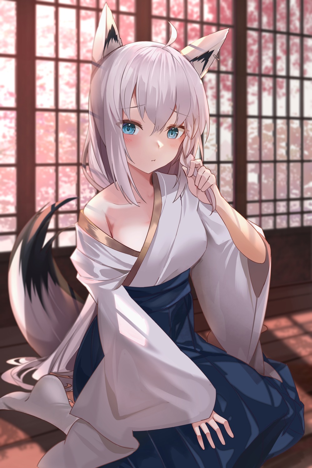 animal_ears hololive hololive_gamers japanese_clothes kananote kitsune shirakami_fubuki