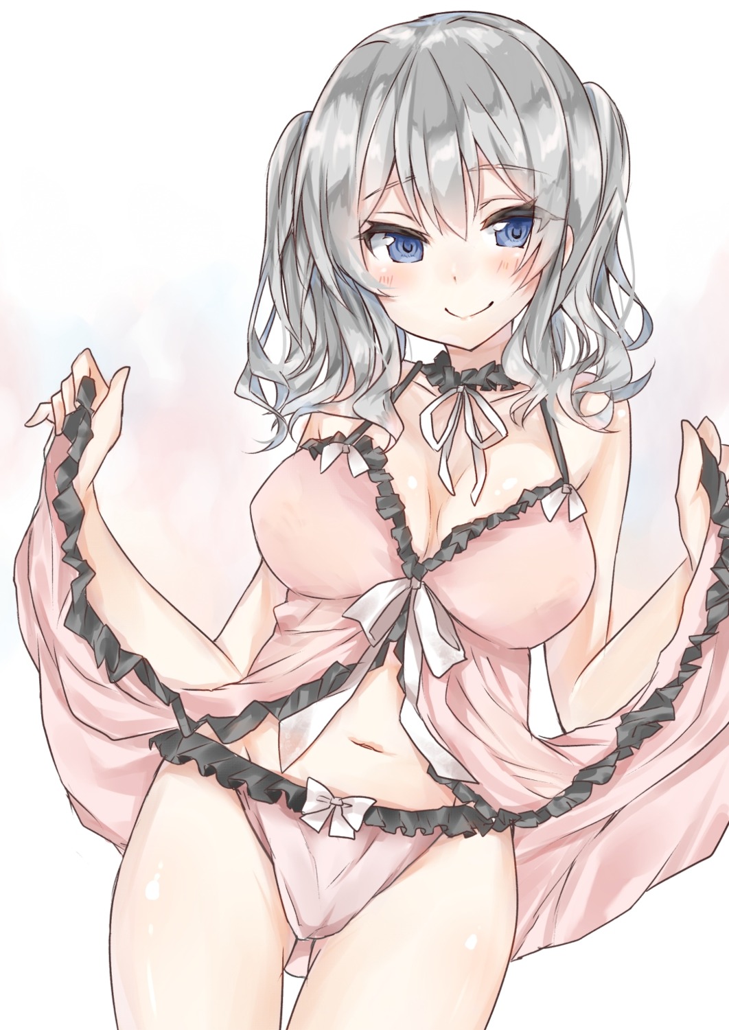 cleavage hoshimiya_nazuna kantai_collection kashima_(kancolle) lingerie pantsu skirt_lift