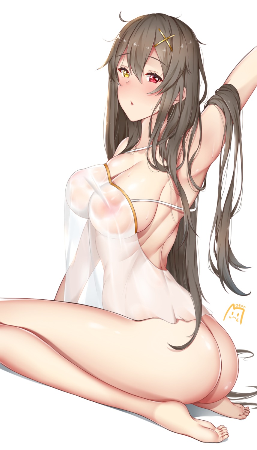 ass bottomless girls_frontline lingerie lomocya m1014_(girls_frontline) no_bra see_through