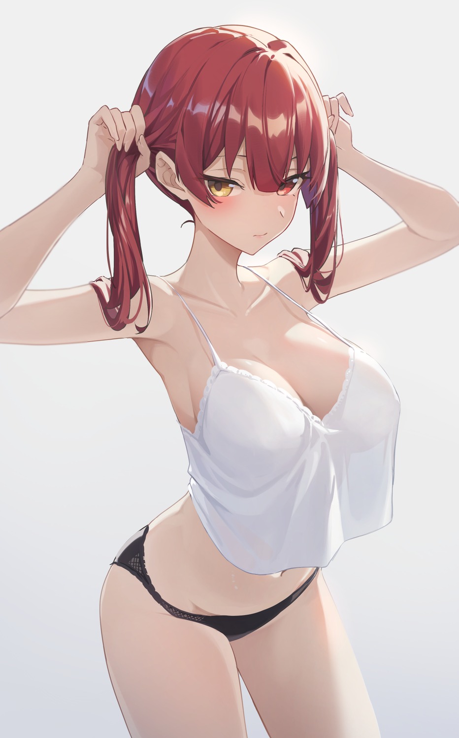 heterochromia hololive houshou_marine lingerie no_bra pantsu reulem see_through