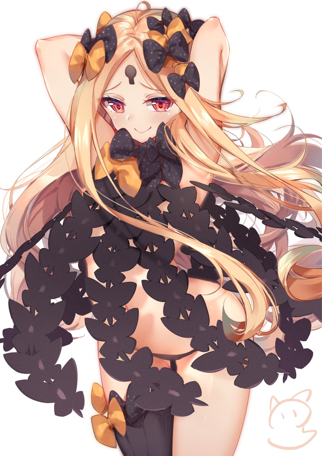 abigail_williams_(fate) fate/grand_order loli nahaki pantsu thighhighs topless