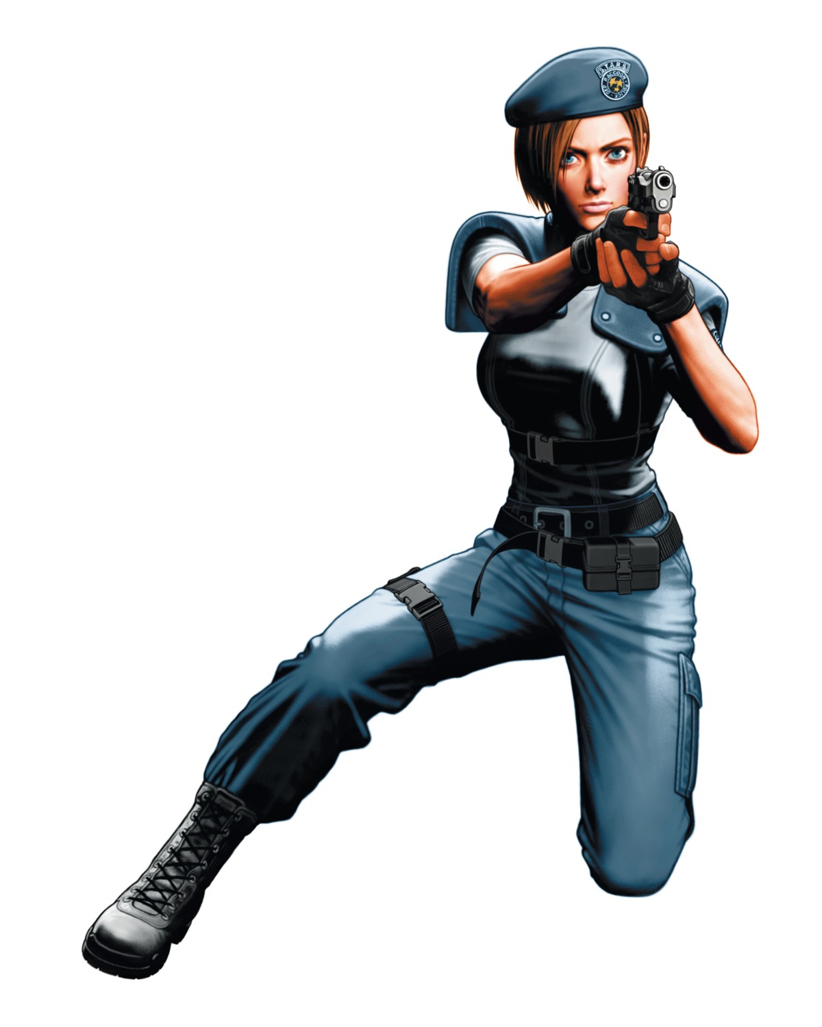 gun jill_valentine resident_evil resident_evil:_deadly_silence shinkirou uniform