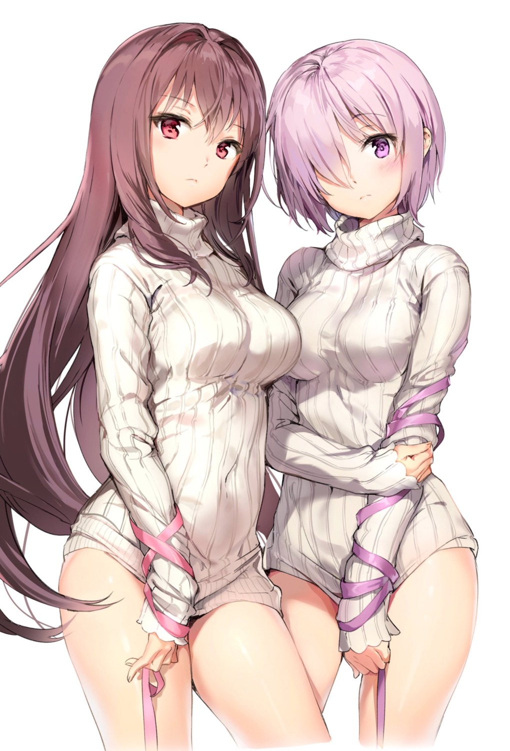 anmi fate/grand_order mash_kyrielight scathach_(fate/grand_order) sweater