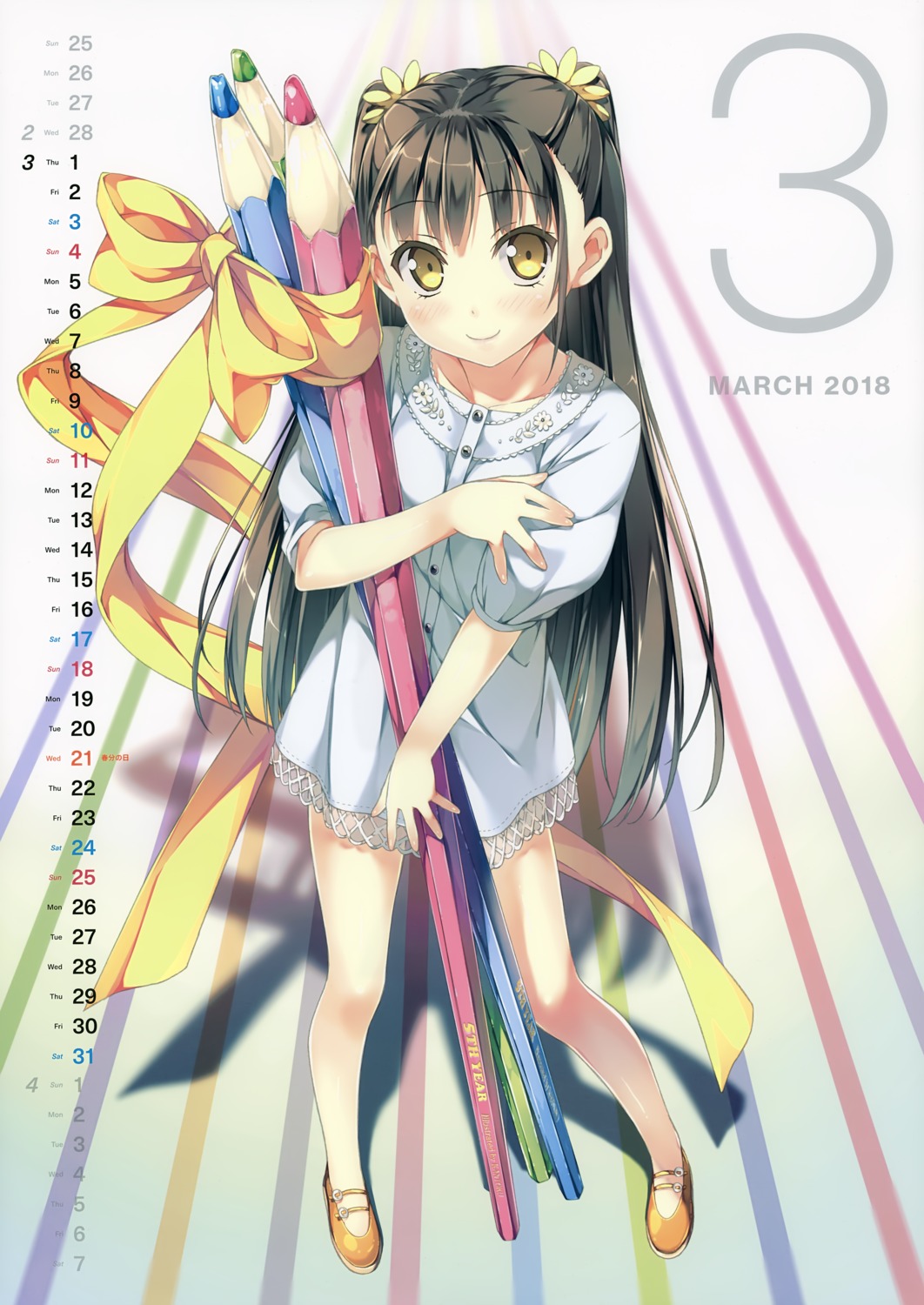 calendar dress kantoku nagisa_(kantoku)