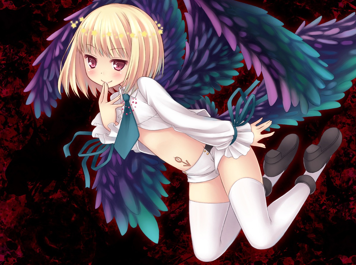 beatmania beatmania_iidx bemani rche ryo_(botsugo) thighhighs wings