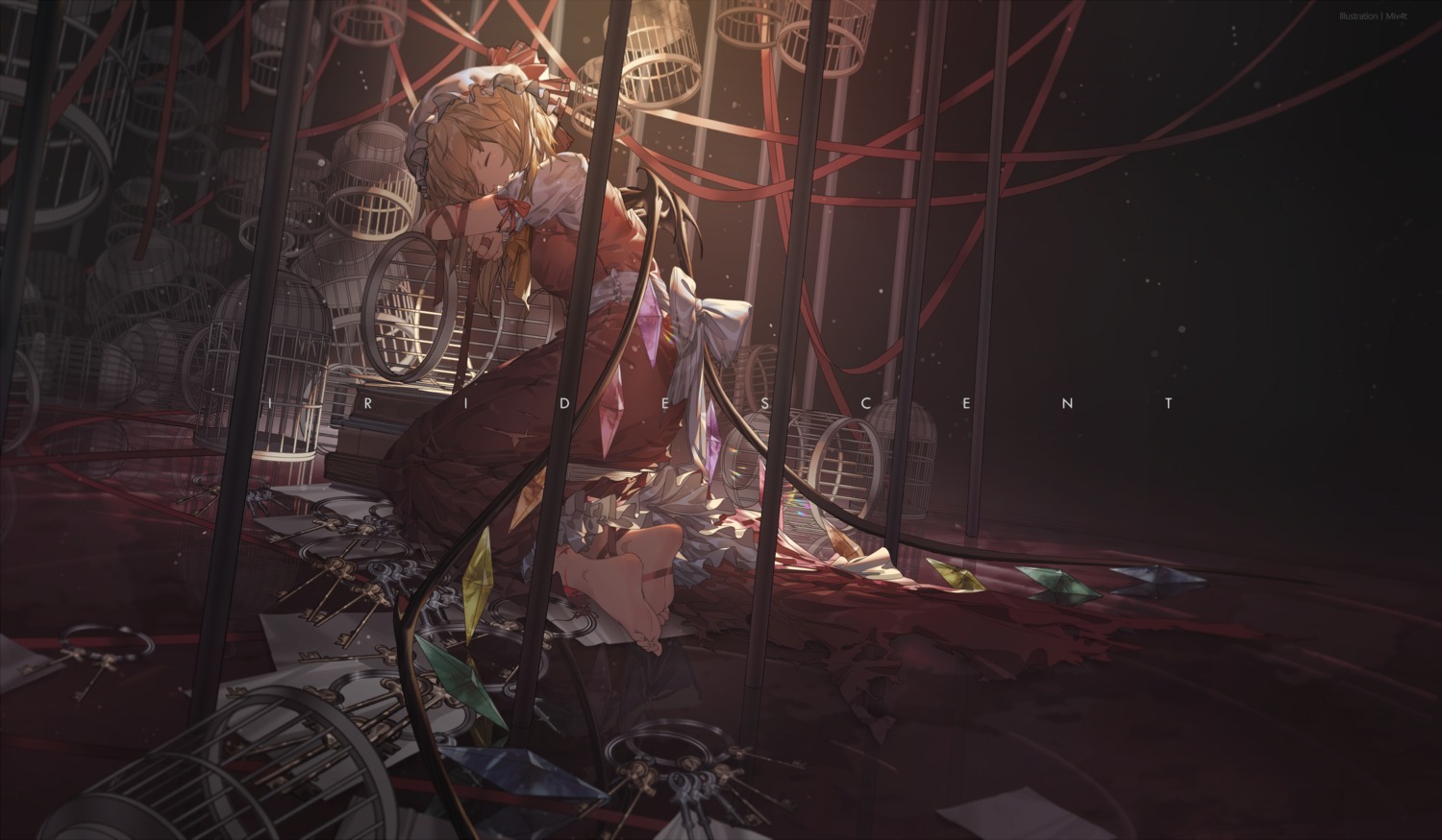 feet flandre_scarlet miv4t touhou wings