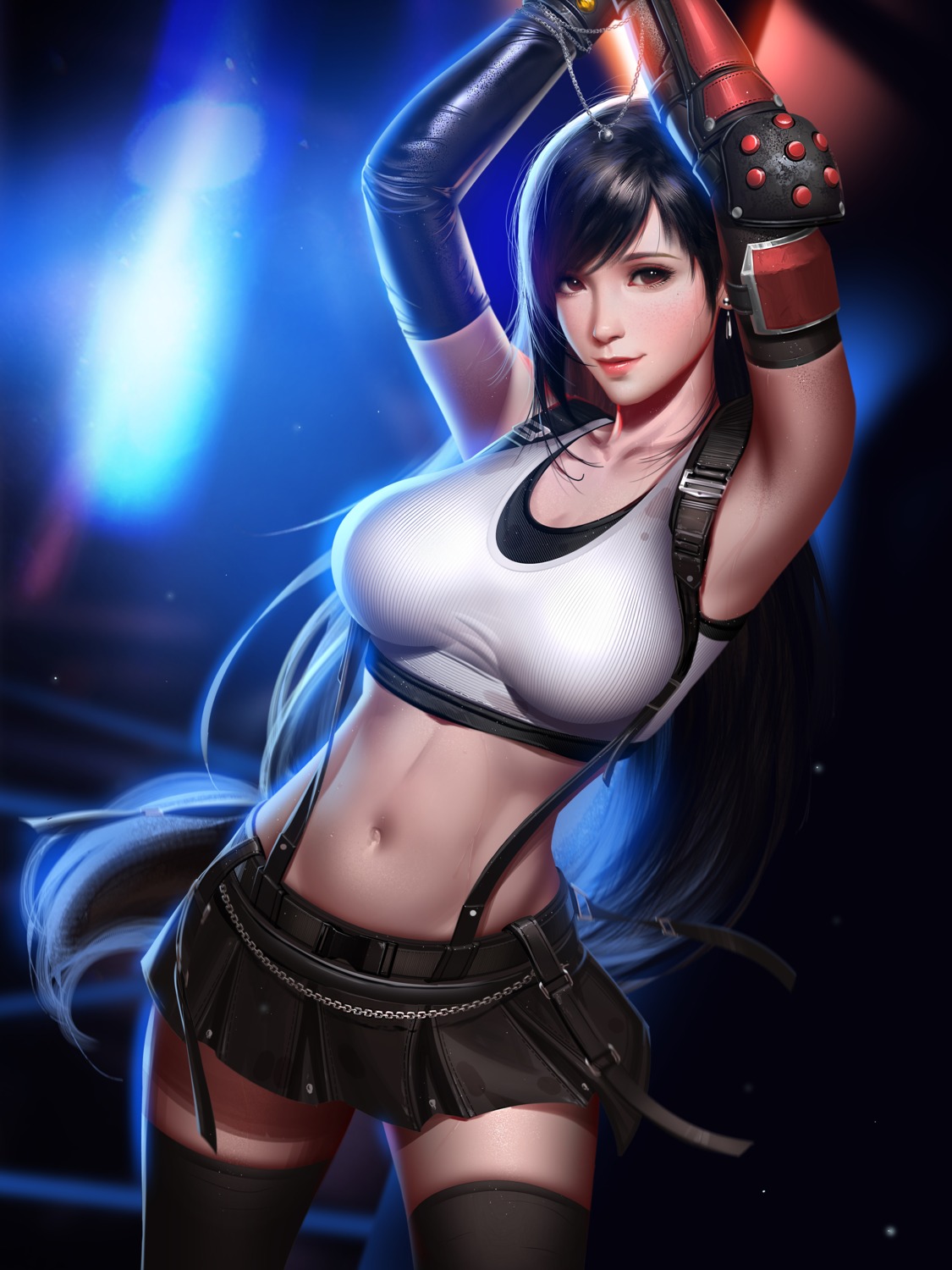 final_fantasy final_fantasy_vii liang_xing thighhighs tifa_lockhart