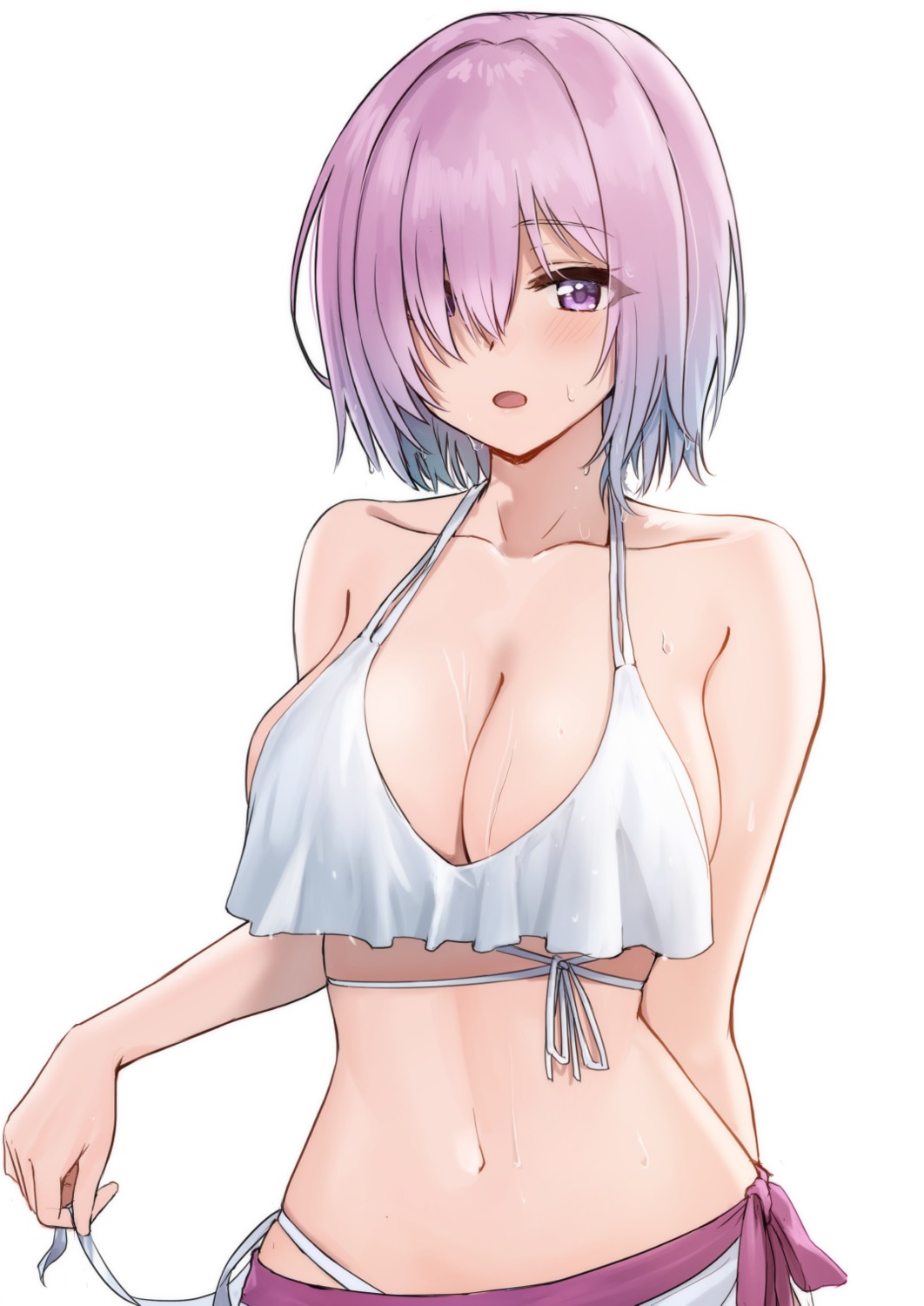 ayul_(ayulneri_92) bikini fate/grand_order mash_kyrielight swimsuits undressing wet