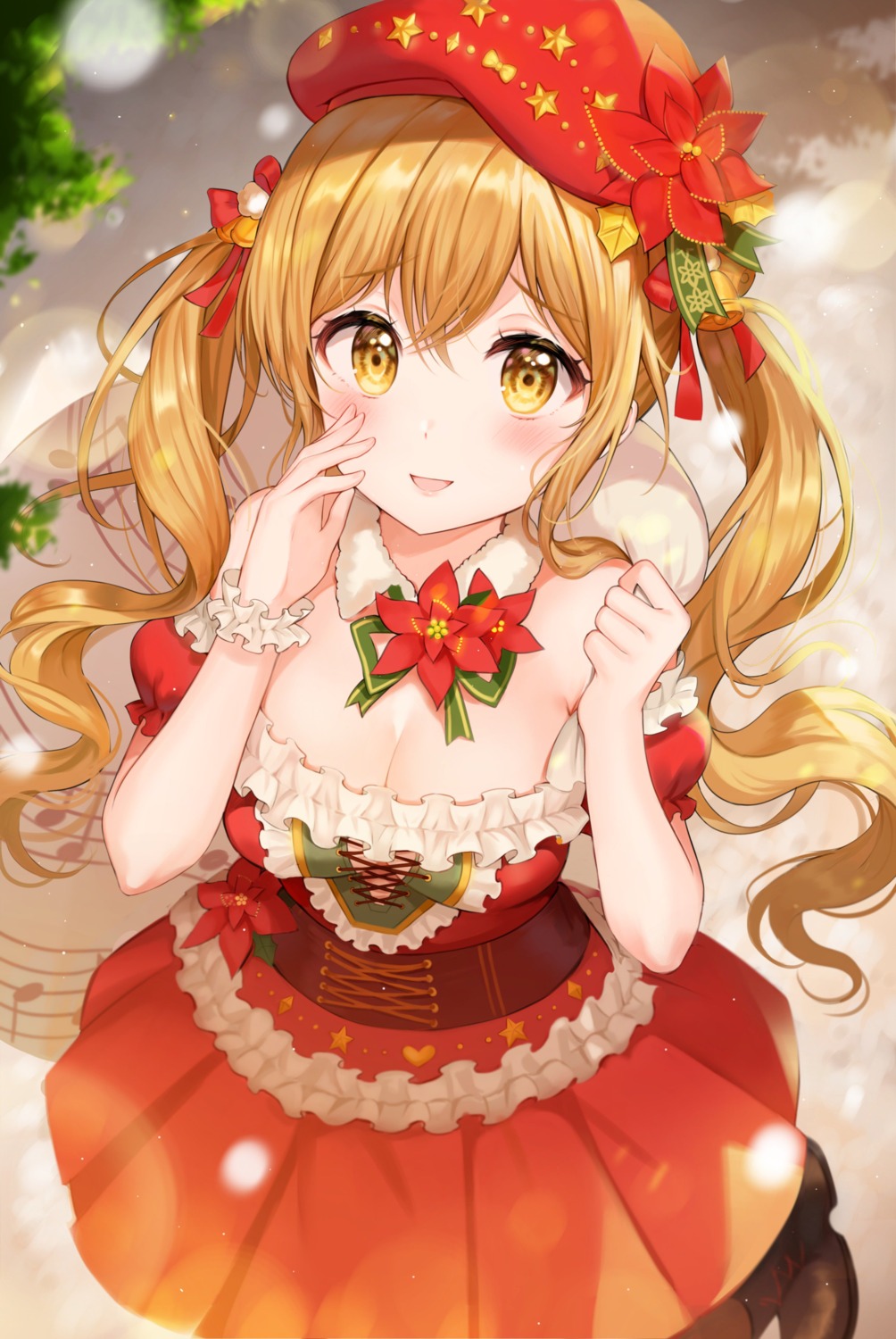 bang_dream! christmas cleavage dress ichigaya_arisa tokkyu