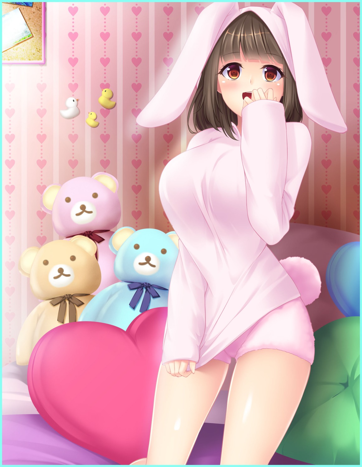 animal_ears bunny_ears calcite pajama tagme tail