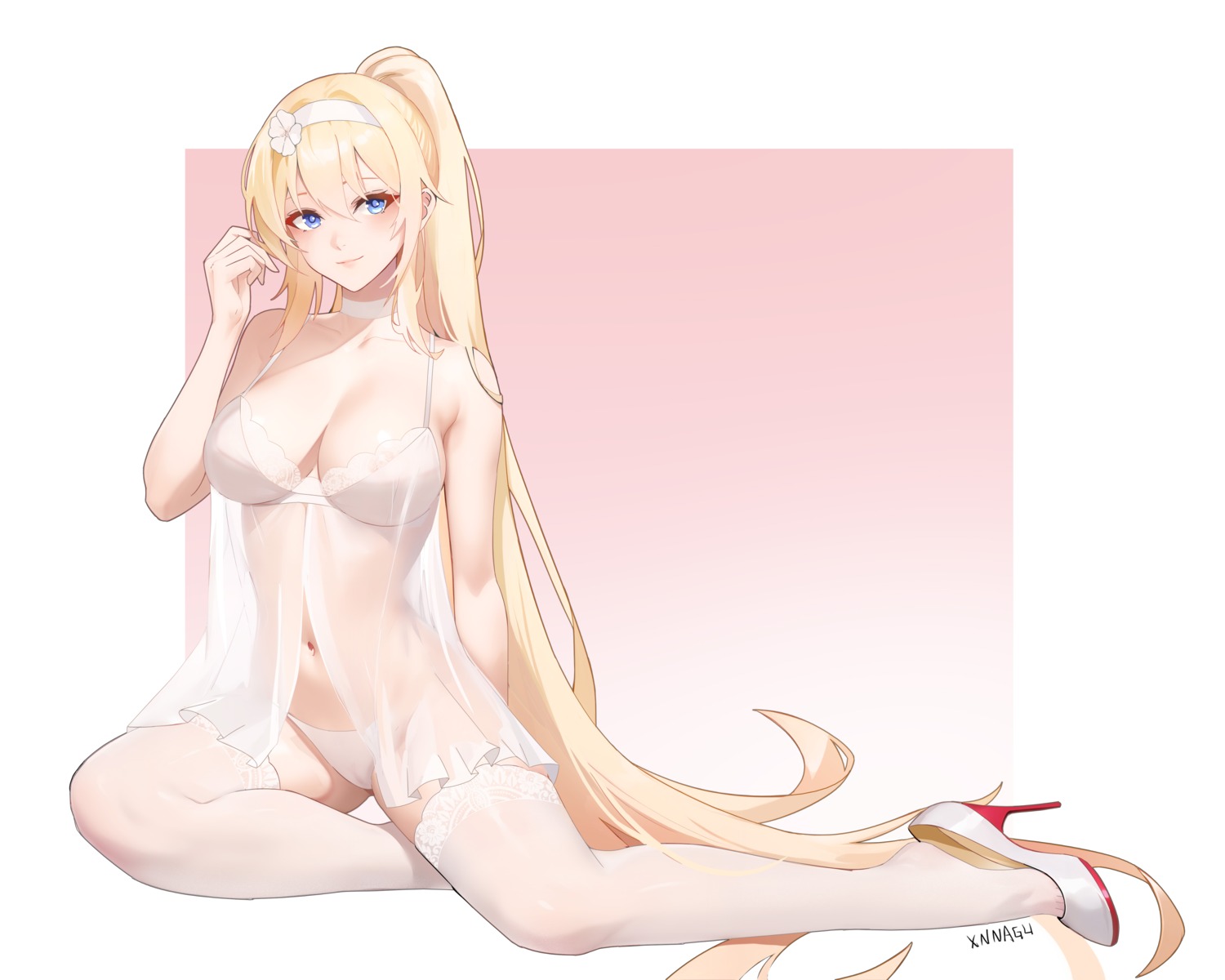 duke_of_york_(zhanjianshaonv) heels lingerie pantsu see_through syngeloussier thighhighs zhanjianshaonv