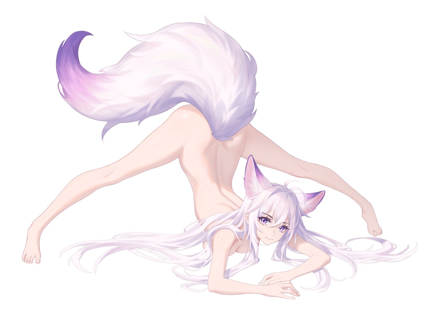 animal_ears kirby_d_a kitsune naked tail