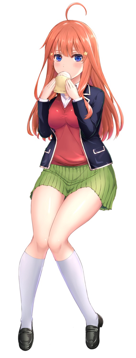 5-toubun_no_hanayome breast_hold inanaki_shiki nakano_itsuki seifuku sweater