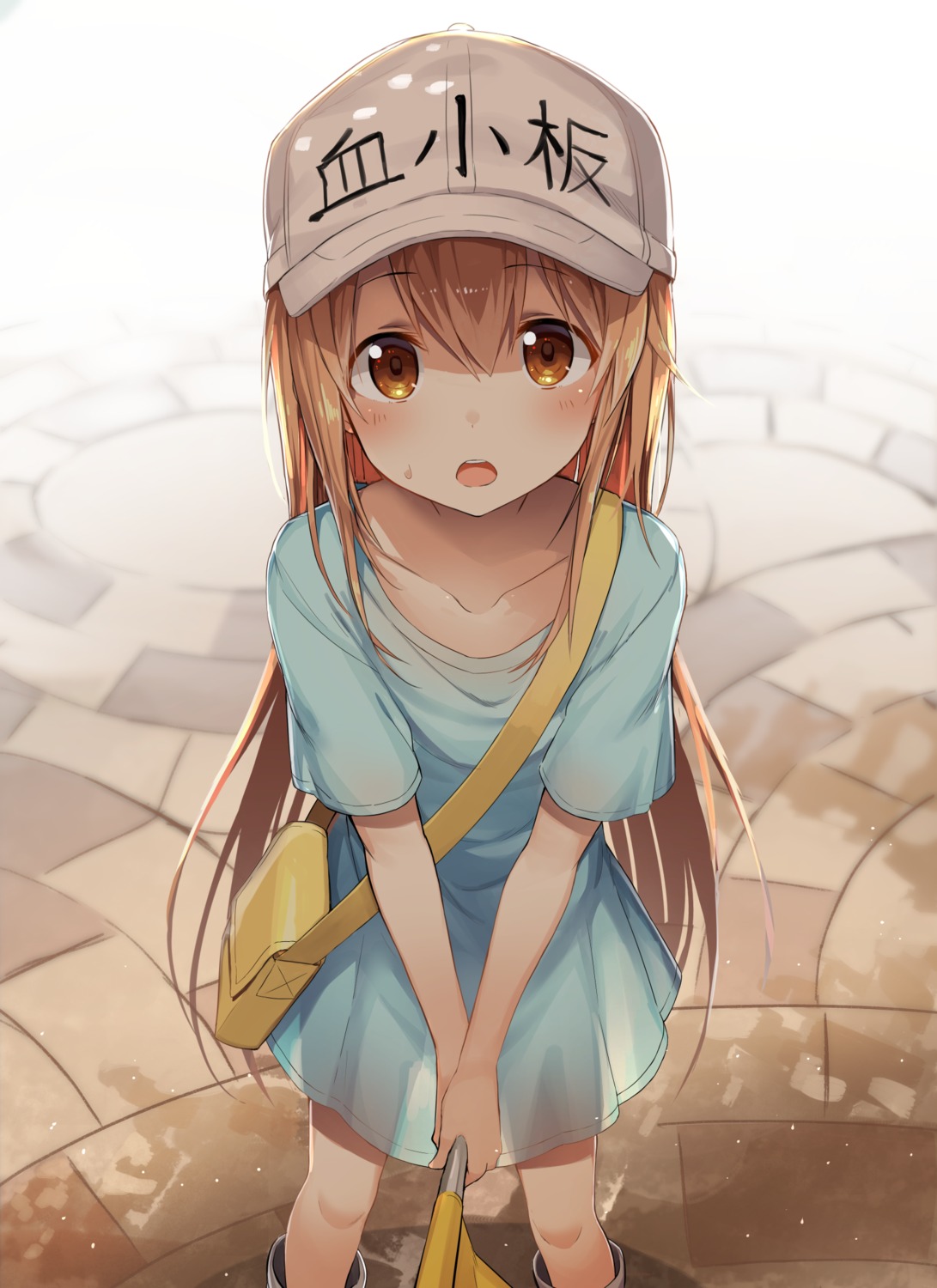 dress greatmosu hataraku_saibou platelet_(hataraku_saibou) see_through