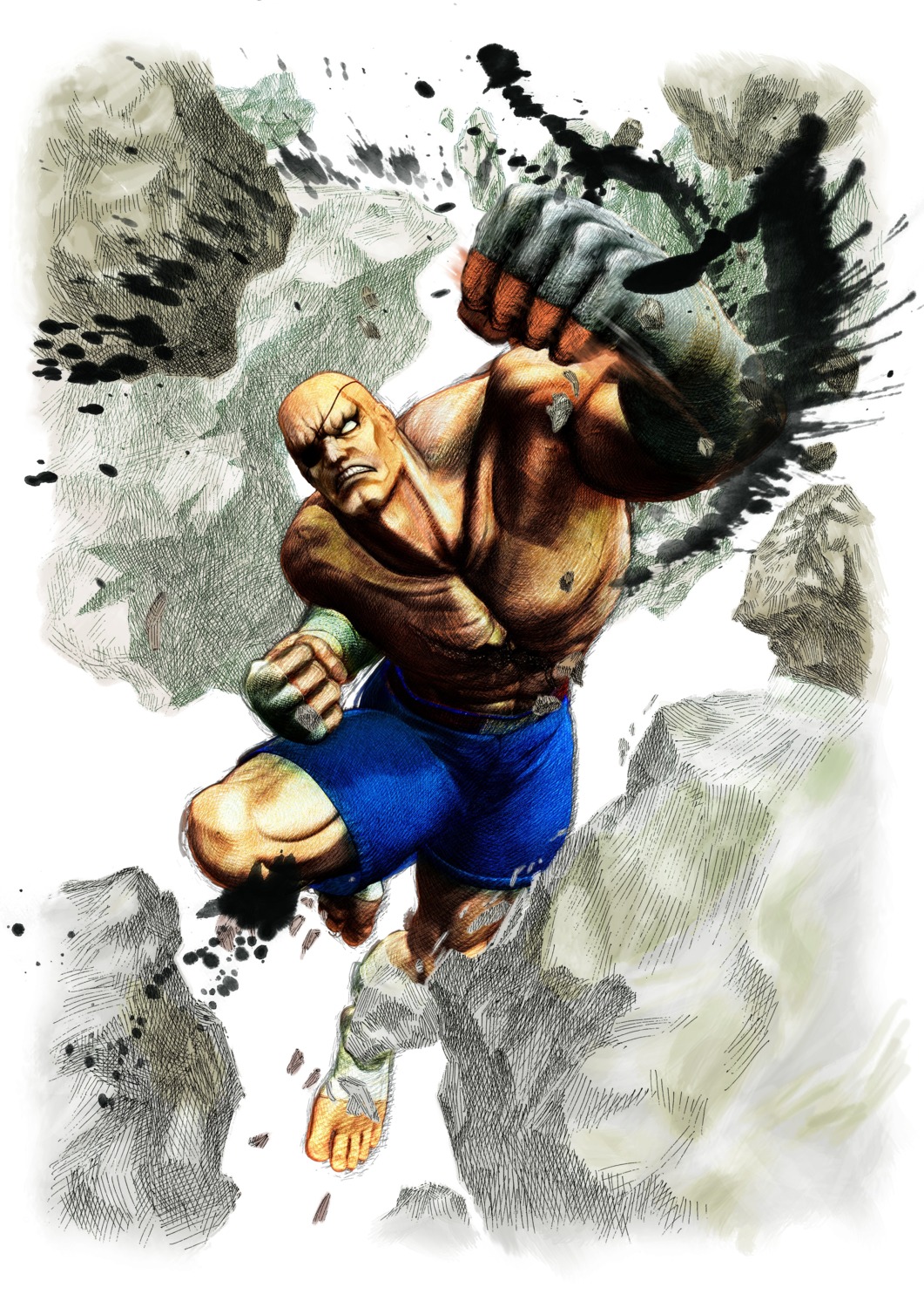 capcom ikeno_daigo male sagat street_fighter street_fighter_iv