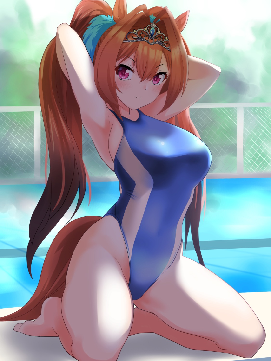 animal_ears daiwa_scarlet_(umamusume) nanao_futaba swimsuits tail uma_musume_pretty_derby