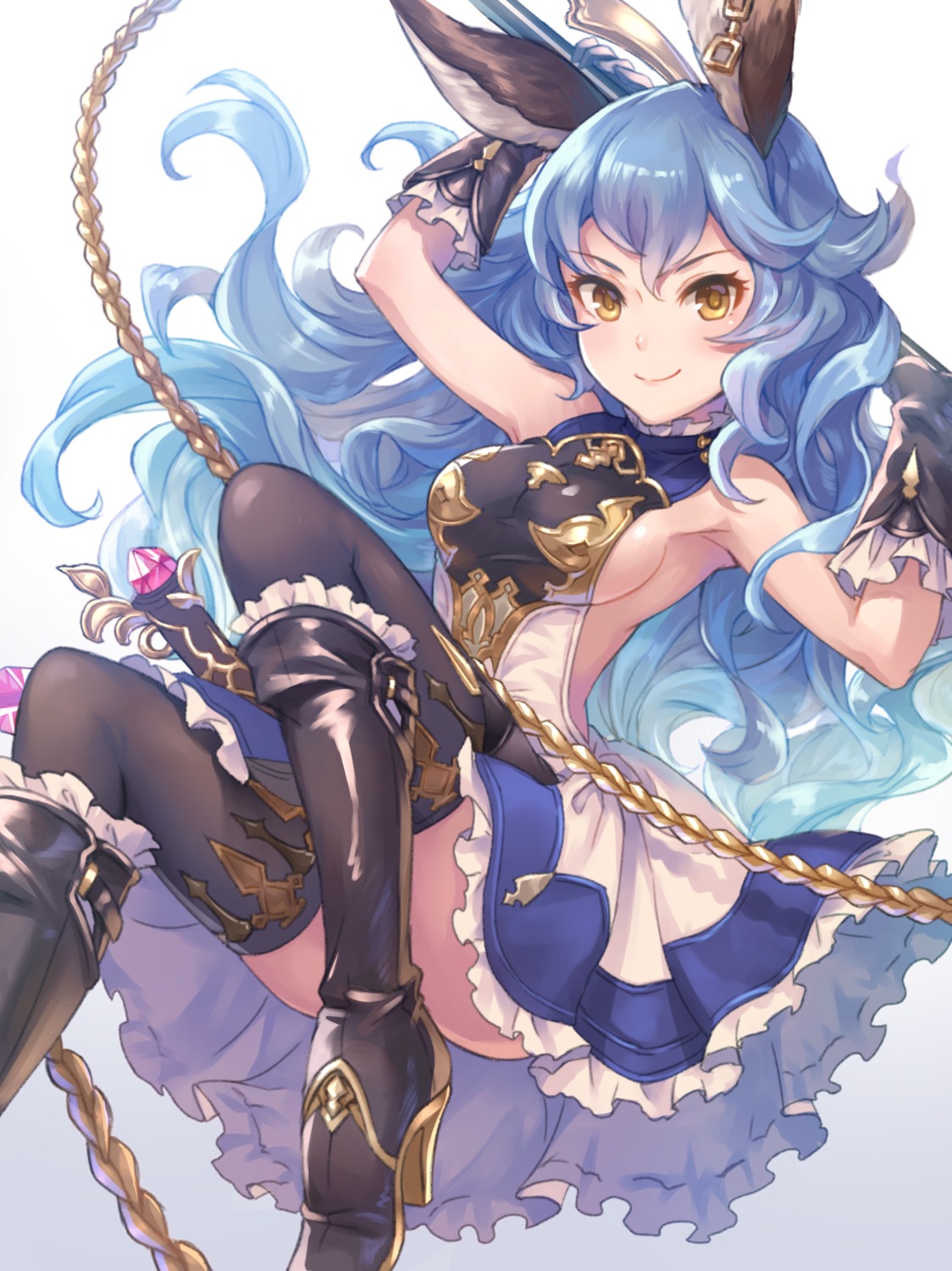 animal_ears dress ferry_(granblue_fantasy) granblue_fantasy heels maruyama-jp no_bra thighhighs