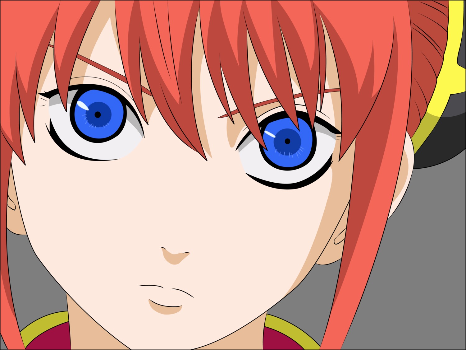 gintama kagura transparent_png vector_trace