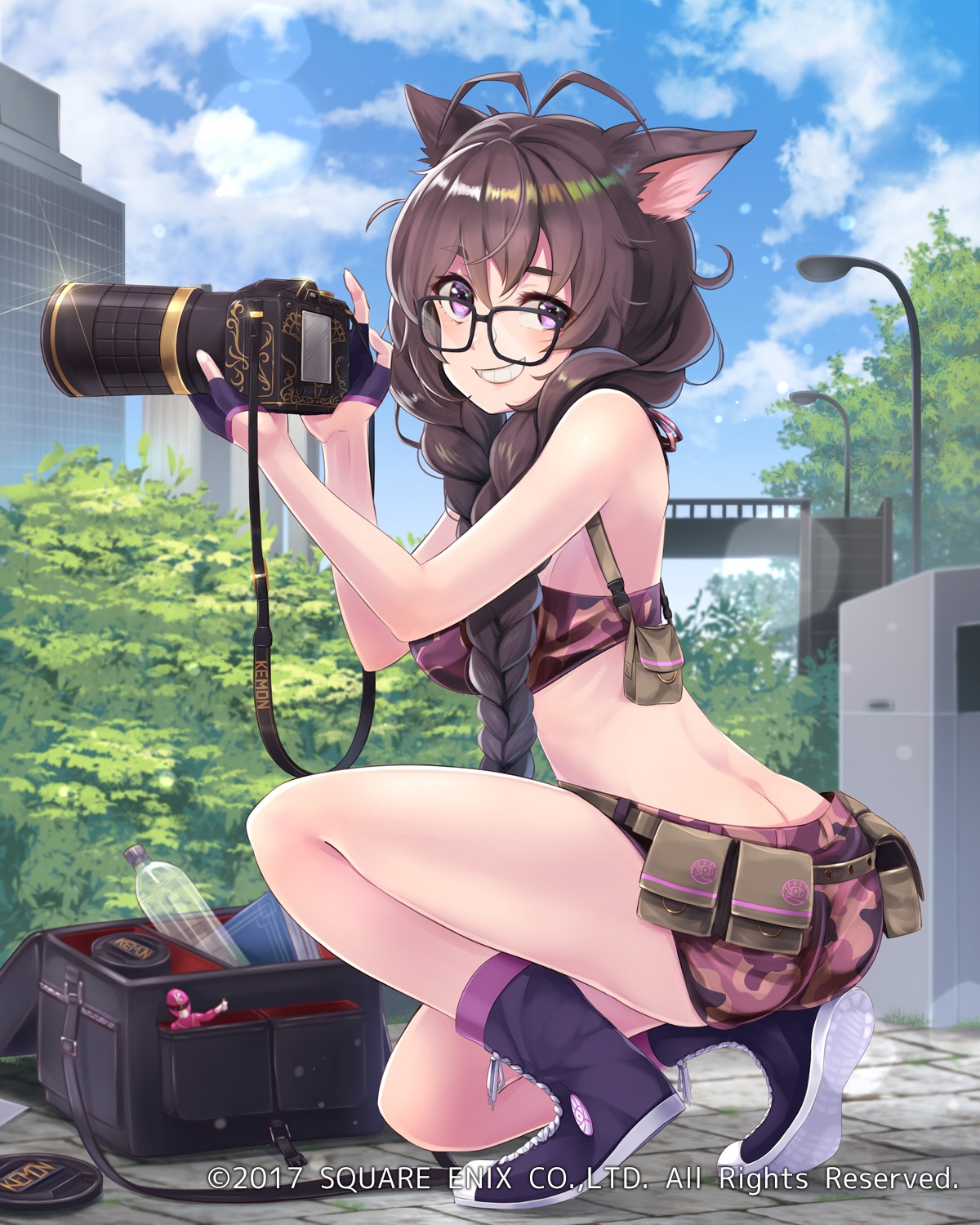 animal_ears ass bikini mappaninatta megane swimsuits venus_rumble