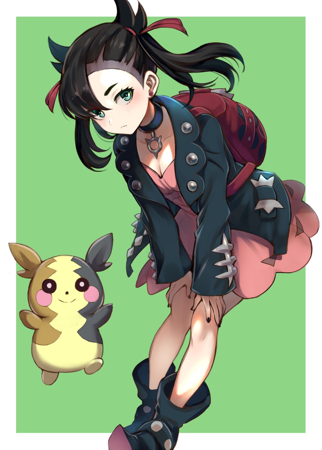 cleavage dress mary_(pokemon) pokemon pokemon_swsh puca-rasu