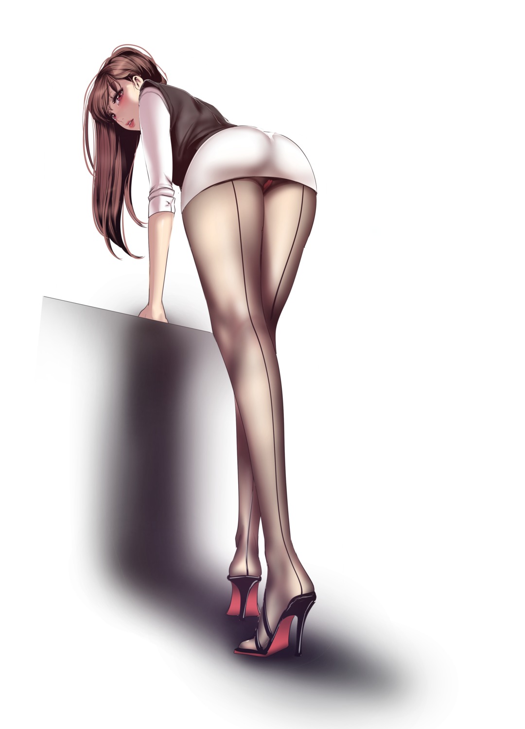 ass brave_new_world detexted heels pantsu pantyhose skirt_lift yoongonji