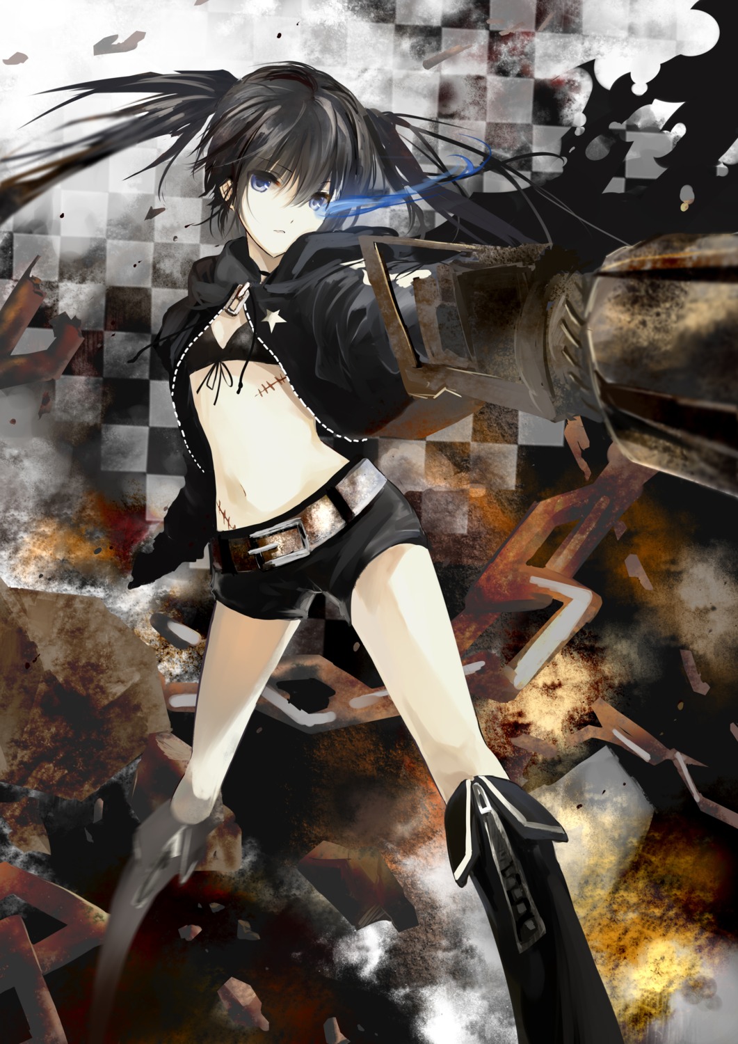 bikini_top black_rock_shooter black_rock_shooter_(character) nagata_ozu swimsuits vocaloid